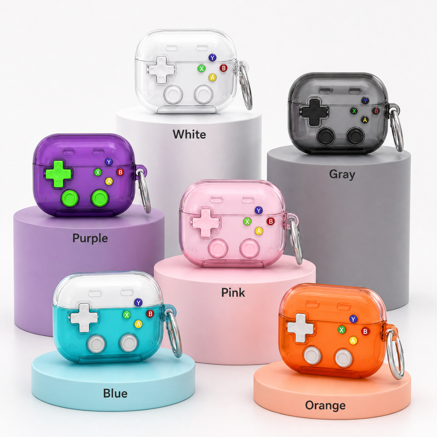 AirPods Pro 2/3/4 Case with 3D Fidget Buttons, Stand, Lock