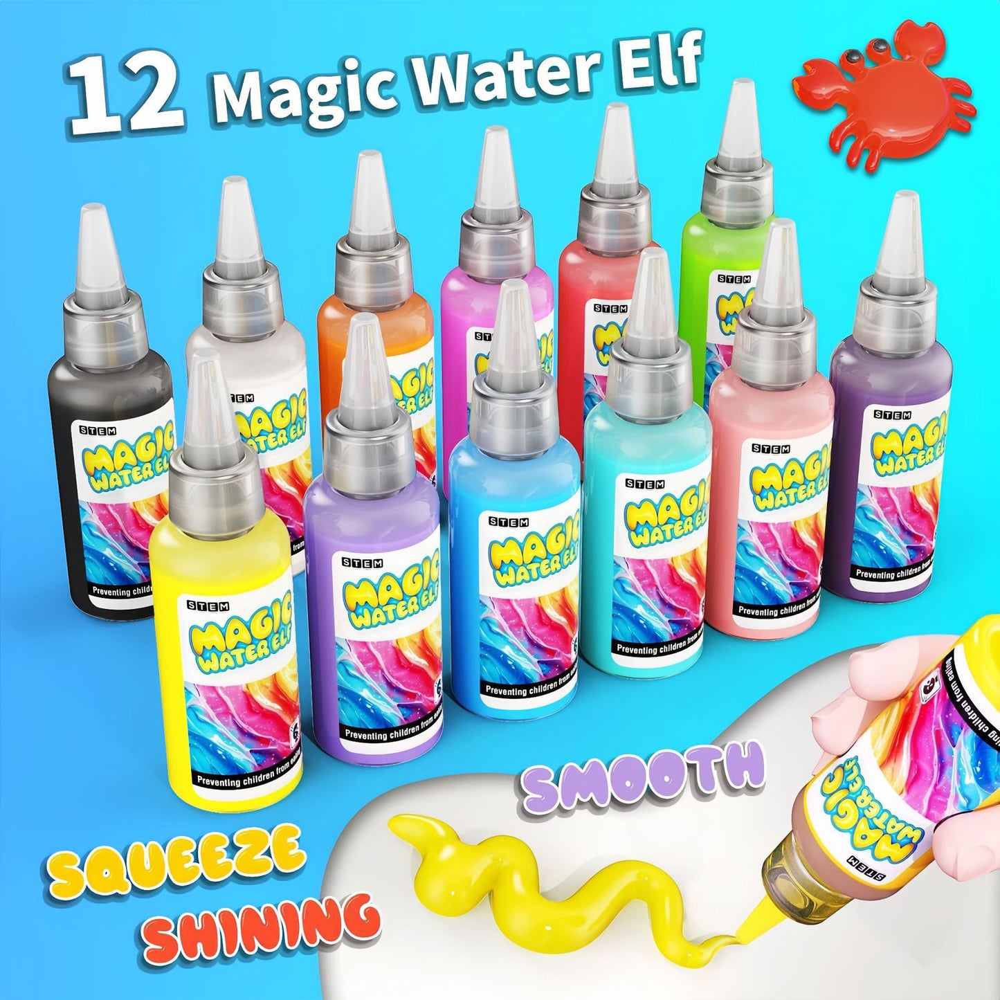 Magic Water Elf Toy Magic Water Gel Beads Kit DIY Handmade Water Painting Craft Set