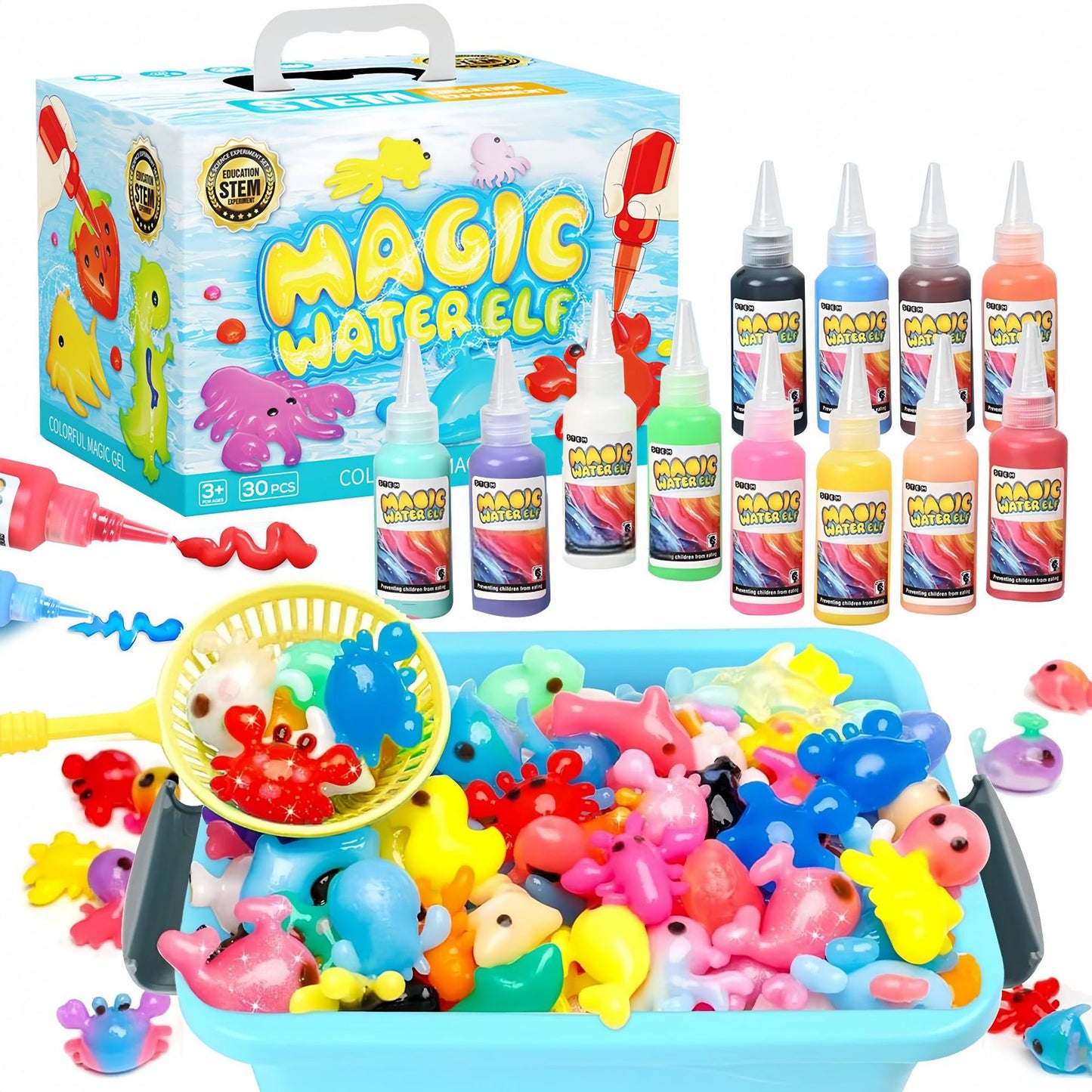 Magic Water Elf Toy Magic Water Gel Beads Kit DIY Handmade Water Painting Craft Set