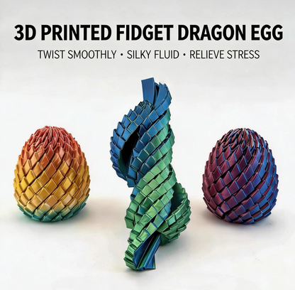 3D Printed Dragon Egg Fidget Stress Relief Easter Gift