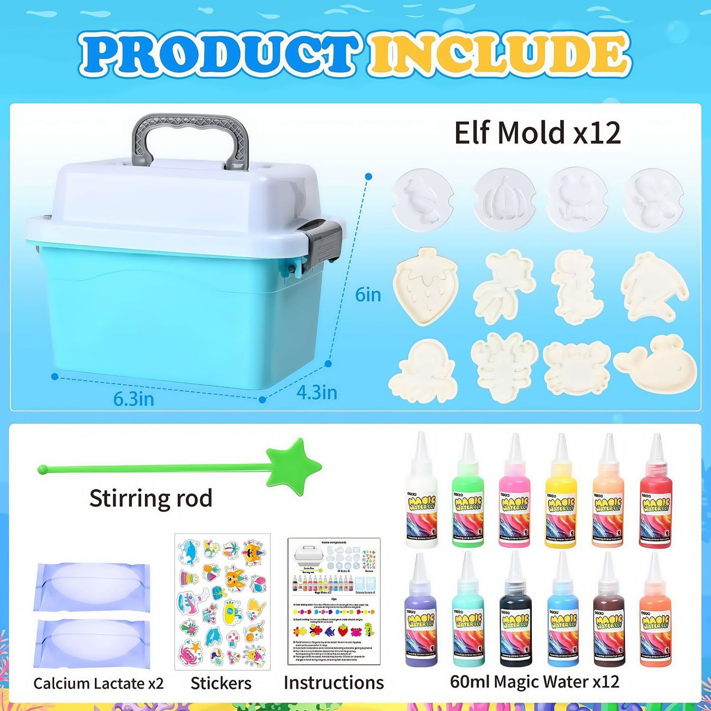 Magic Water Elf Toy Magic Water Gel Beads Kit DIY Handmade Water Painting Craft Set