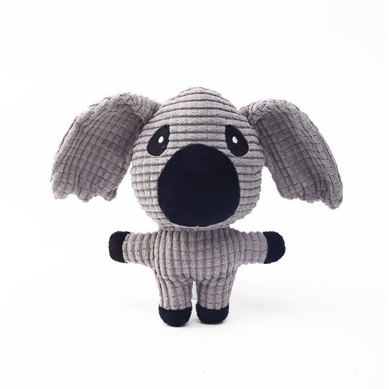 Squeaky Plush Dog Toy, Cute Animal Shape Interactive Chew Toy for Small Medium Dogs, Soft Non-Toxic Oral Cleaning Teeth Grinding Plush Toy for Puppy
