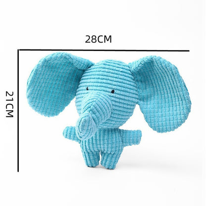 Squeaky Plush Dog Toy, Cute Animal Shape Interactive Chew Toy for Small Medium Dogs, Soft Non-Toxic Oral Cleaning Teeth Grinding Plush Toy for Puppy