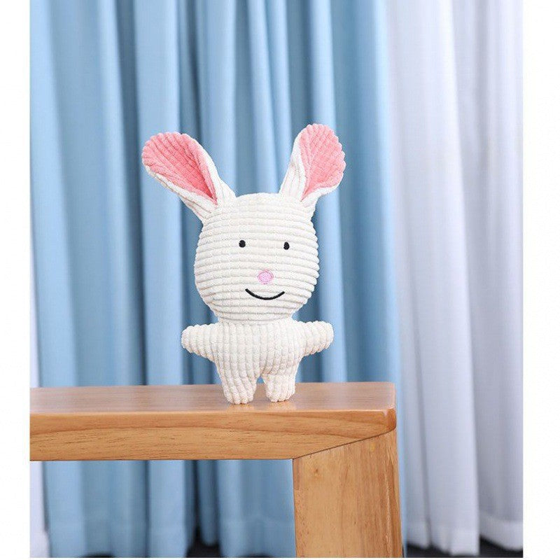 Squeaky Plush Dog Toy, Cute Animal Shape Interactive Chew Toy for Small Medium Dogs, Soft Non-Toxic Oral Cleaning Teeth Grinding Plush Toy for Puppy