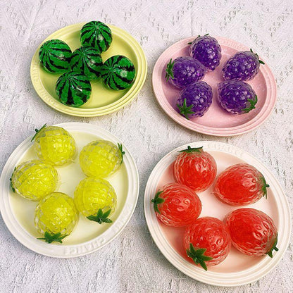 Stress Relief Balls, Fruit Fidget Toy for Kids & Adults, Non-Toxic Slow Rising Squishy Sensory Toys, ADHD Anxiety Autism Relief Squeeze Balls for Office Classroom Prizes Party Favors