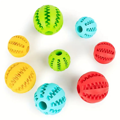 Dog Treat Ball, Tough Chew Toy for Aggressive Chewers, Teeth Cleaning Treat Dispensing Ball, Non-Toxic TPR Rubber Puzzle Toy for Small Medium Large Dogs