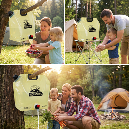Camping Portable Soft Water Storage Pouch Outdoor Music Festival 8L Thick Collapsible Water Bag