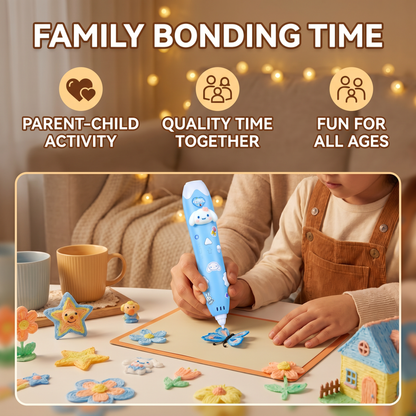 3D Pen for Kids Rechargeable Safe Non-Toxic 3D Printing Pen with 10 Colors PLA Filament STEM DIY Art Craft Educational Toy Long Battery Life Drawing Set Gift for Boys Girls 5-12