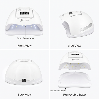 Fast Curing UV LED Light for Gel Polish Low Heat Design for Home & Travel