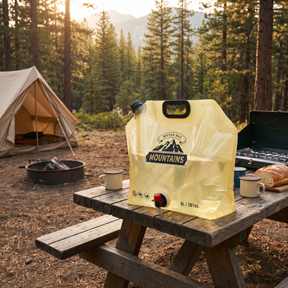 Camping Portable Soft Water Storage Pouch Outdoor Music Festival 8L Thick Collapsible Water Bag