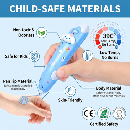 3D Pen for Kids Rechargeable Safe Non-Toxic 3D Printing Pen with 10 Colors PLA Filament STEM DIY Art Craft Educational Toy Long Battery Life Drawing Set Gift for Boys Girls 5-12