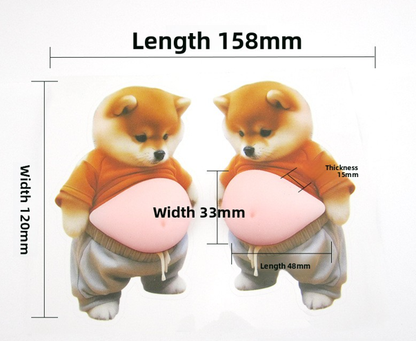 Cute Shiba Inu Silicone Door Stopper Squishy Stress Relief Toy Wall Bumper Guard Anti-Collision Protector