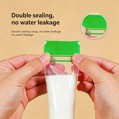 Food-Grade PE Ice Pop Bags, BPA-Free DIY Popsicle bags, Thickened Edges Anti-Bursting, Easy to Fill for Homemade Fruit Juice Popsicles