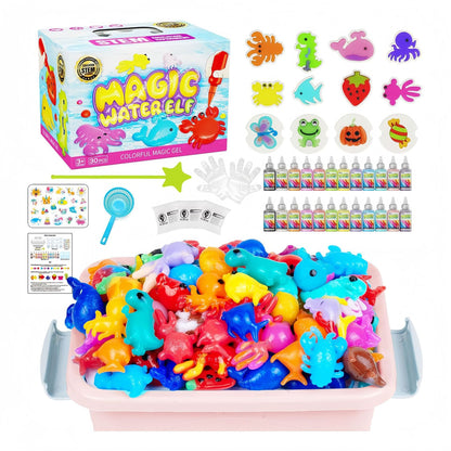 Magic Water Elf Toy Magic Water Gel Beads Kit DIY Handmade Water Painting Craft Set