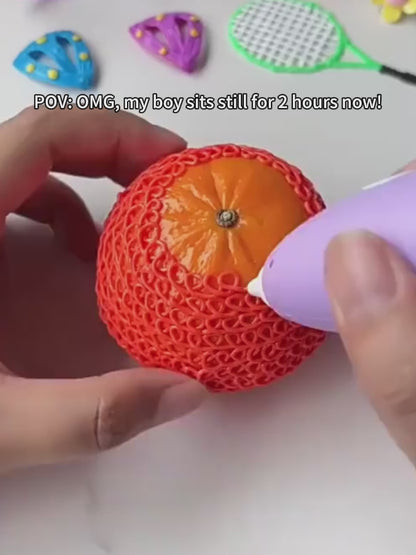 3D Pen for Kids Rechargeable Safe Non-Toxic 3D Printing Pen with 10 Colors PLA Filament STEM DIY Art Craft Educational Toy Long Battery Life Drawing Set Gift for Boys Girls 5-12